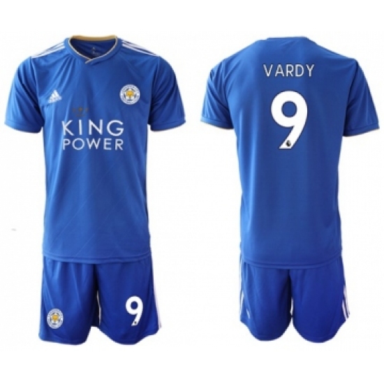 Leicester City #9 Vardy Home Soccer Club Jersey