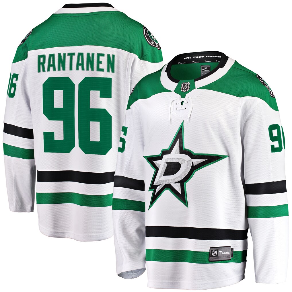 Men's Dallas Stars Mikko Rantanen Fanatics White Away Breakaway Jersey - SUjersey01