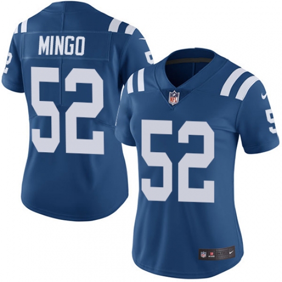 Women's Nike Indianapolis Colts #52 Barkevious Mingo Elite Royal Blue Team Color NFL Jersey - Ujersey