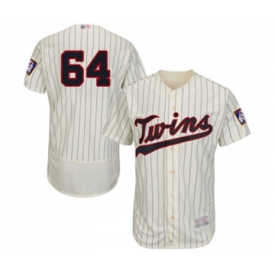 Men's Minnesota Twins #64 Willians Astudillo Cream Alternate Flex Base Authentic Collection Baseball Jersey - Ujersey