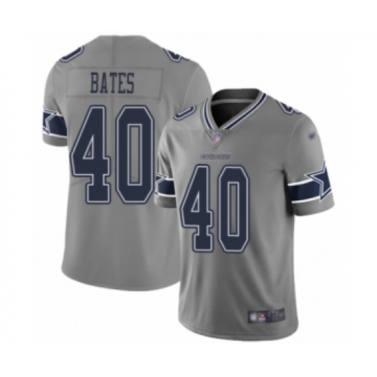 Men's Dallas Cowboys #40 Bill Bates Limited Gray Inverted Legend Football Jersey - Ujersey