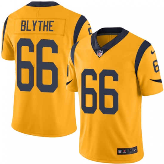 Youth Nike Los Angeles Rams #66 Austin Blythe Limited Gold Rush Vapor Untouchable NFL Jersey - Ujersey