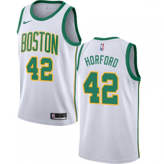Men's Nike Boston Celtics #42 Al Horford Swingman White NBA Jersey - City Edition - Ujersey