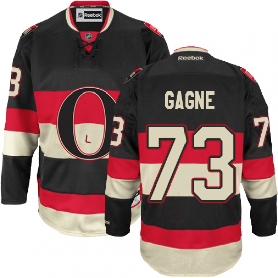 Men's Reebok Ottawa Senators #73 Gabriel Gagne Authentic Black Third NHL Jersey - Ujersey