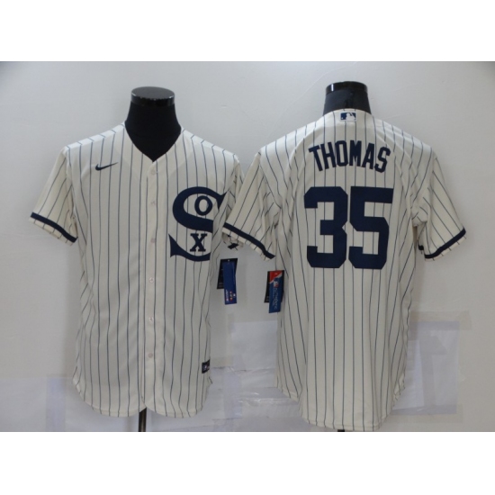 Men's Nike Chicago White Sox #35 Frank Thomas Cream Elite 2021 Field of Dreams Jersey - Ujersey