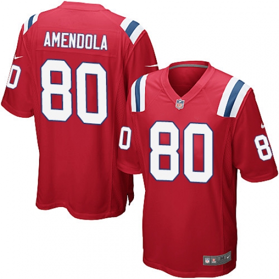 Men's Nike New England Patriots #80 Danny Amendola Game Red Alternate NFL Jersey - Ujersey