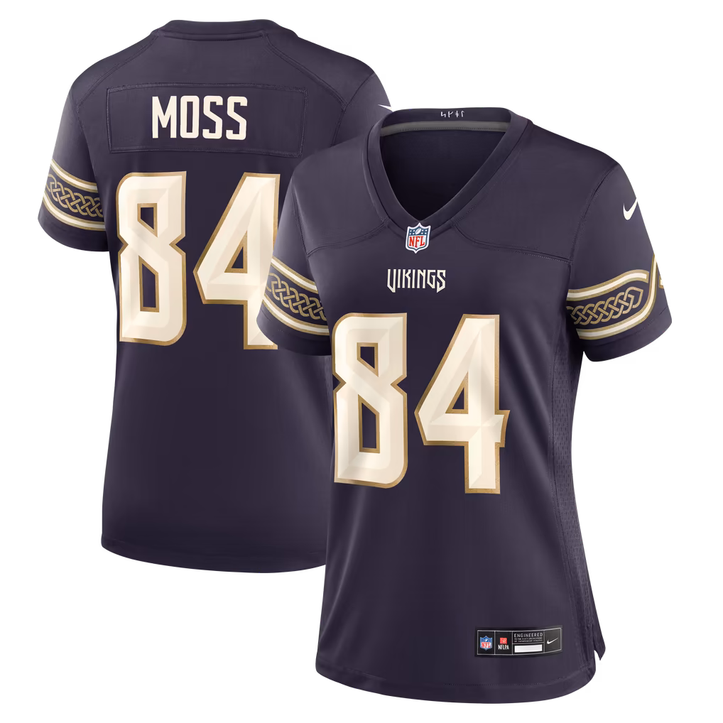 Women's Minnesota Vikings Randy Moss Nike Purple 2026 Rivalries Collection Game Jersey - U-jersey