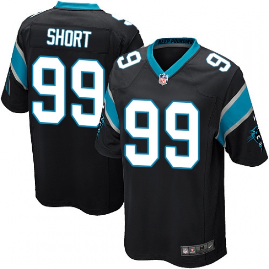 Men's Nike Carolina Panthers #99 Kawann Short Game Black Team Color NFL Jersey - Ujersey