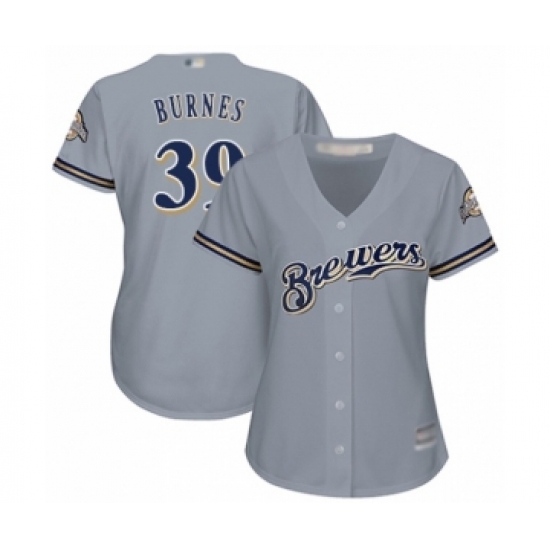 Women's Milwaukee Brewers #39 Corbin Burnes Authentic Grey Road Cool Base Baseball Player Jersey - Ujersey