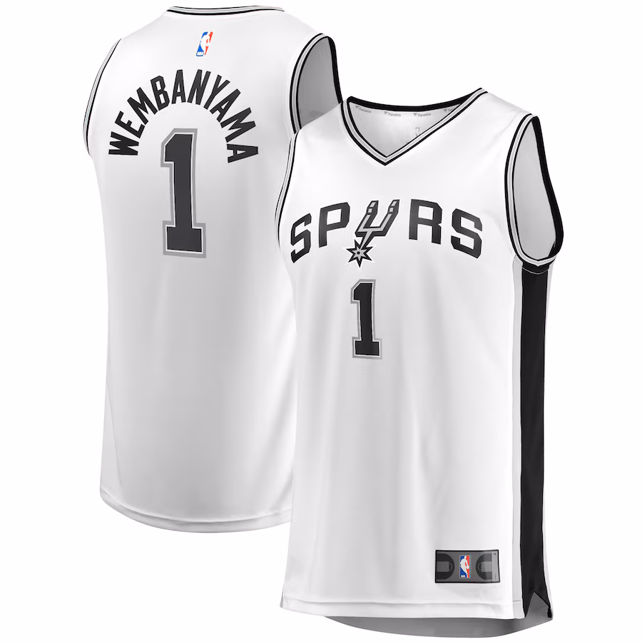 Youth San Antonio Spurs Victor Wembanyama Fanatics White Fast Break Replica Player Jersey - Association Edition - Ujersey