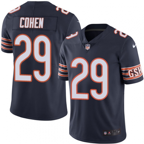 Youth Nike Chicago Bears #29 Tarik Cohen Navy Blue Team Color Vapor Untouchable Limited Player NFL Jersey - Ujersey