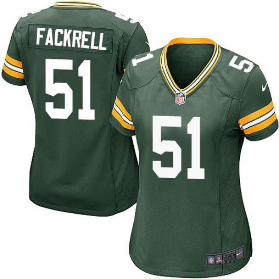Women's Nike Green Bay Packers #51 Kyler Fackrell Game Green Team Color NFL Jersey - Ujersey