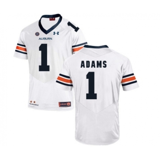 Auburn Tigers 1 Montravius Adams White College Football Jersey - Ujersey