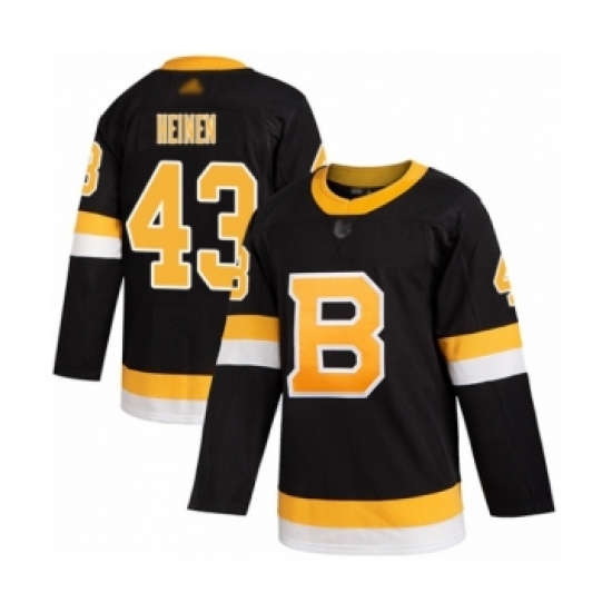 Youth Boston Bruins #43 Danton Heinen Authentic Black Alternate Hockey Jersey - Ujersey