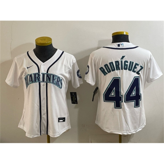 Youth Seattle Mariners #44 Julio Rodríguez White Cool Base Stitched Baseball Jersey - Ujersey