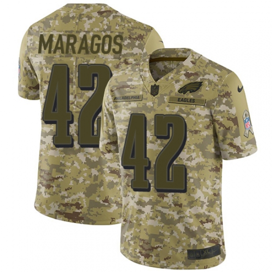Men's Nike Philadelphia Eagles #42 Chris Maragos Limited Camo 2018 Salute to Service NFL Jersey - Ujersey