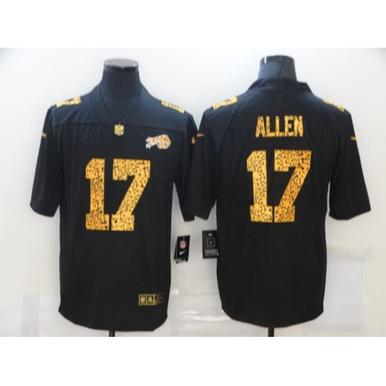 Men's Buffalo Bills #17 Josh Allen 2020 Black Leopard Print Fashion Limited Football Stitched Jersey - Ujersey