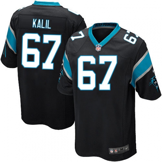 Men's Nike Carolina Panthers #67 Ryan Kalil Game Black Team Color NFL Jersey - Ujersey
