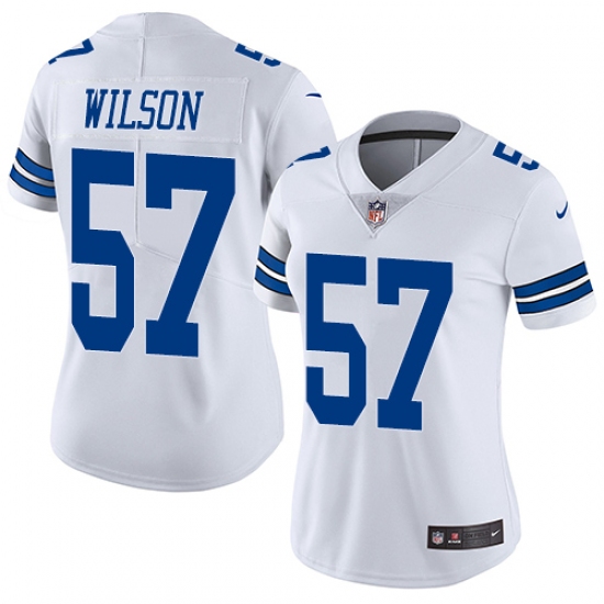Women's Nike Dallas Cowboys #57 Damien Wilson White Vapor Untouchable Limited Player NFL Jersey - Ujersey