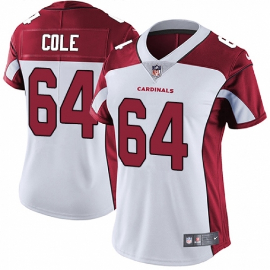 Women's Nike Arizona Cardinals #64 Mason Cole White Vapor Untouchable Limited Player NFL Jersey - Ujersey