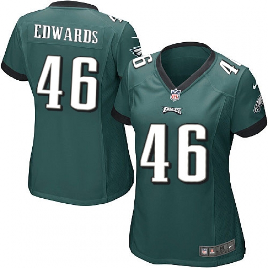 Women's Nike Philadelphia Eagles #46 Herman Edwards Game Midnight Green Team Color NFL Jersey - Ujersey