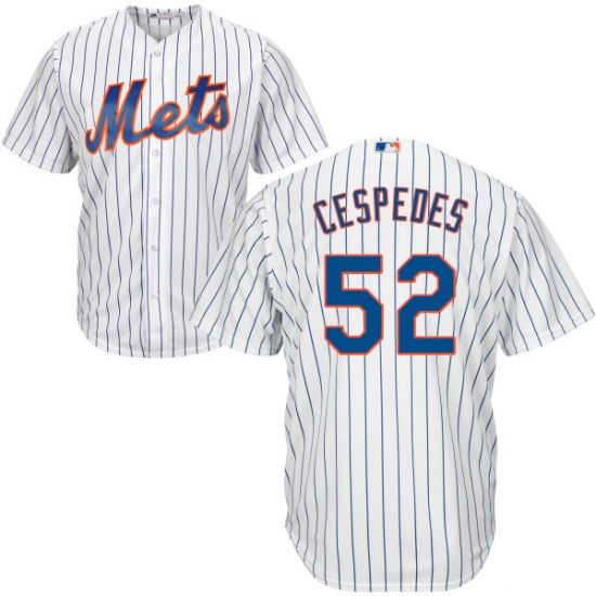 Youth Majestic New York Mets #52 Yoenis Cespedes Authentic White Home Cool Base MLB Jersey - Ujersey