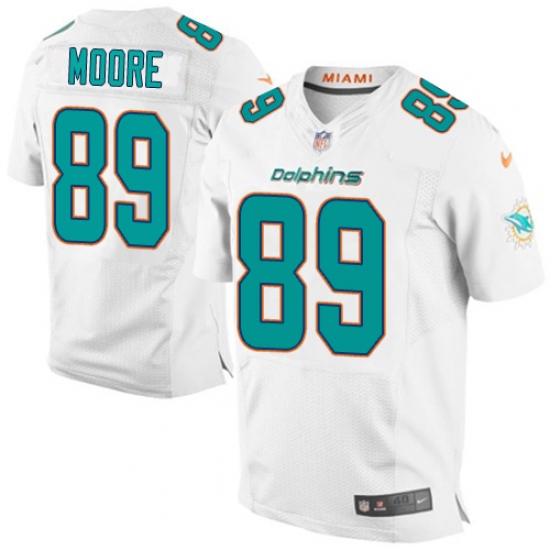 Men's Nike Miami Dolphins #89 Nat Moore Elite White NFL Jersey - Ujersey