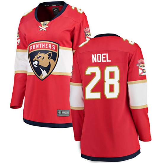 Women's Florida Panthers #28 Serron Noel Authentic Red Home Fanatics Branded Breakaway NHL Jersey - Ujersey