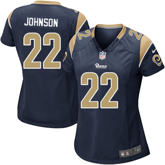 Women's Nike Los Angeles Rams #22 Trumaine Johnson Game Navy Blue Team Color NFL Jersey - Ujersey
