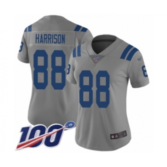Women's Indianapolis Colts #88 Marvin Harrison Limited Gray Inverted Legend 100th Season Football Jersey - Ujersey
