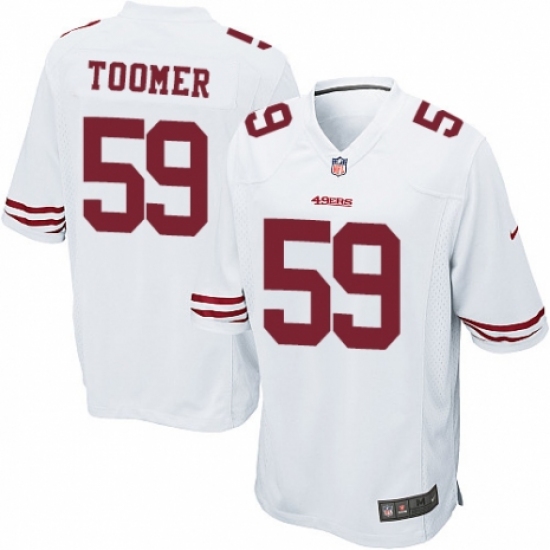Men's Nike San Francisco 49ers #59 Korey Toomer Game White NFL Jersey - Ujersey