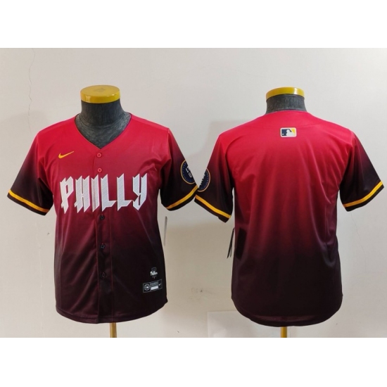 Youth Philadelphia Phillies Blank Red 2024 City Connect Limited Jersey - Ujersey