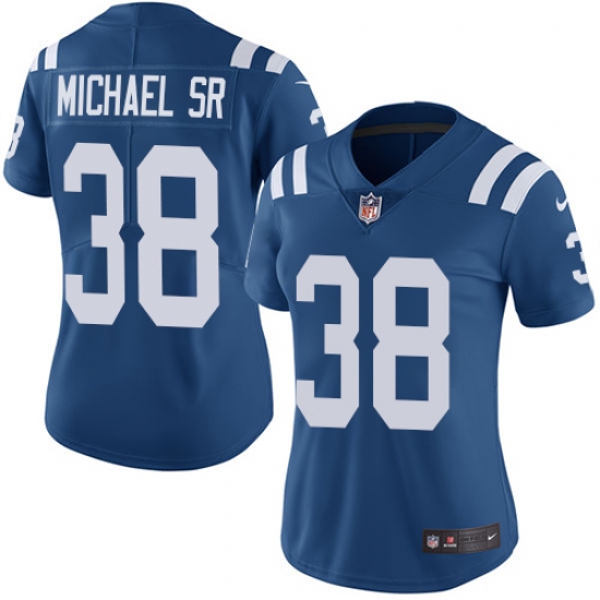 Women's Nike Indianapolis Colts #38 Christine Michael Sr Royal Blue Team Color Vapor Untouchable Limited Player NFL Jersey - Ujersey