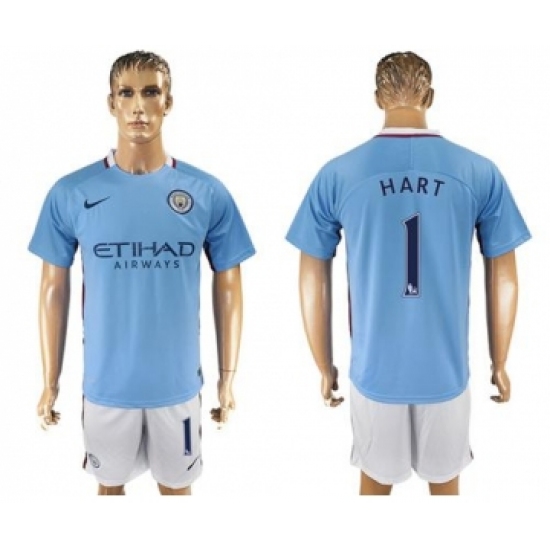 Manchester City #1 Hart Home Soccer Club Jersey