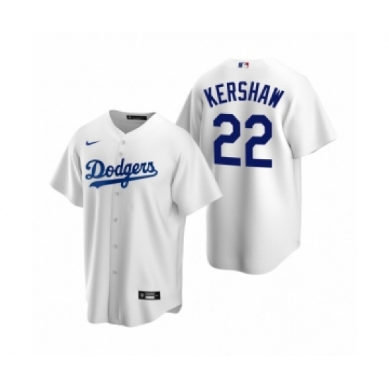 Men's Los Angeles Dodgers #22 Clayton Kershaw Nike White Replica Home Jersey - Ujersey
