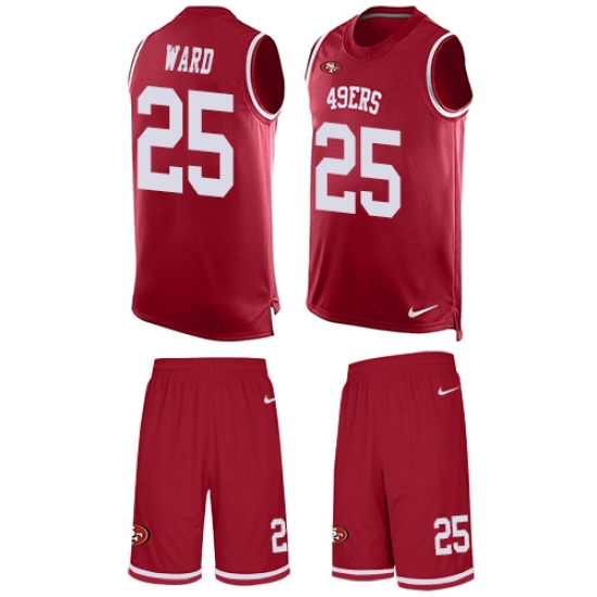 Men's Nike San Francisco 49ers #25 Jimmie Ward Limited Red Tank Top Suit NFL Jersey - Ujersey