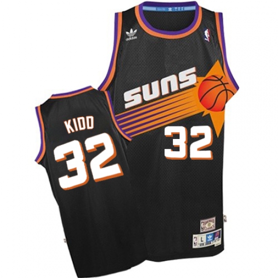 Men's Adidas Phoenix Suns #32 Jason Kidd Authentic Black Throwback NBA Jersey - Ujersey