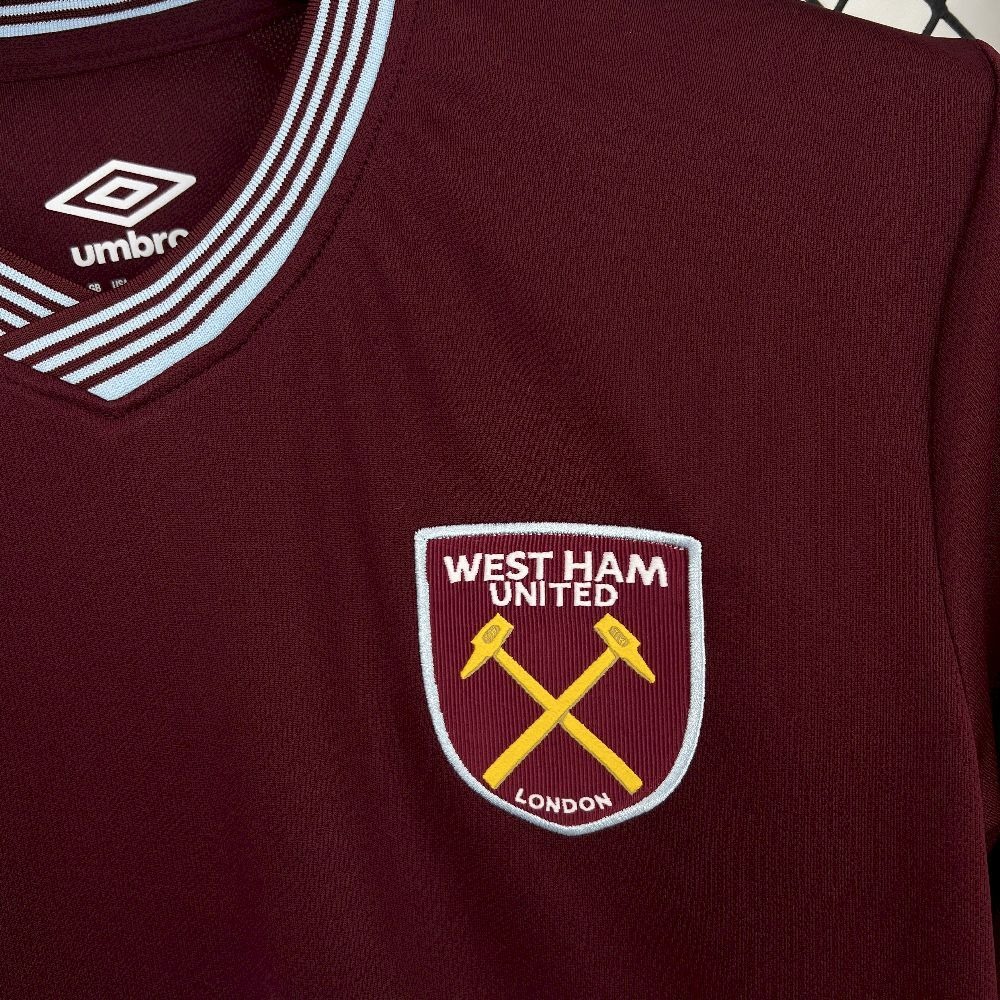 West Ham United Football Jersey Home Custom Shirt 2025-26 - ujerseystore
