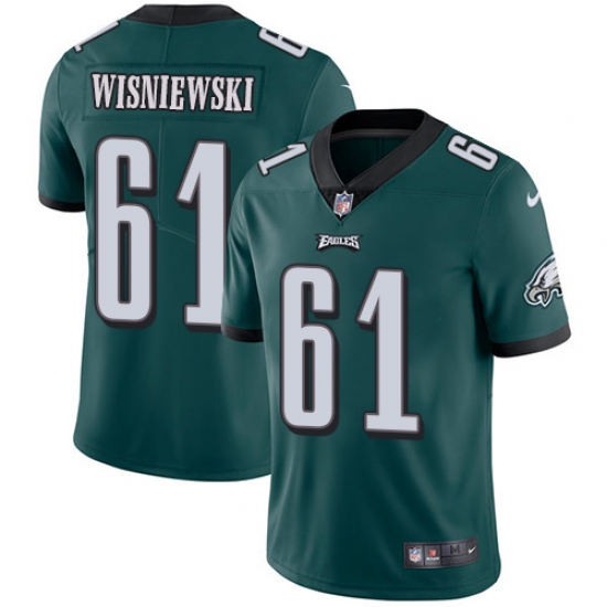 Men's Nike Philadelphia Eagles #61 Stefen Wisniewski Midnight Green Team Color Vapor Untouchable Limited Player NFL Jersey - Ujersey