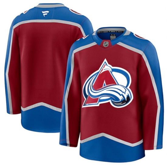 Men's Colorado Avalanche Blank Burgundy 2024-25 Home Stitched Jersey - Ujersey