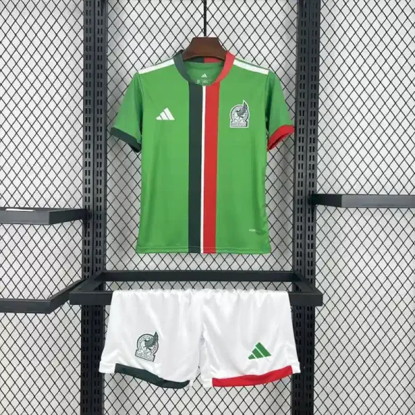 Mexico Home Soccer Jersey Kids Kit Jersey+Shorts 2025 - U-jersey