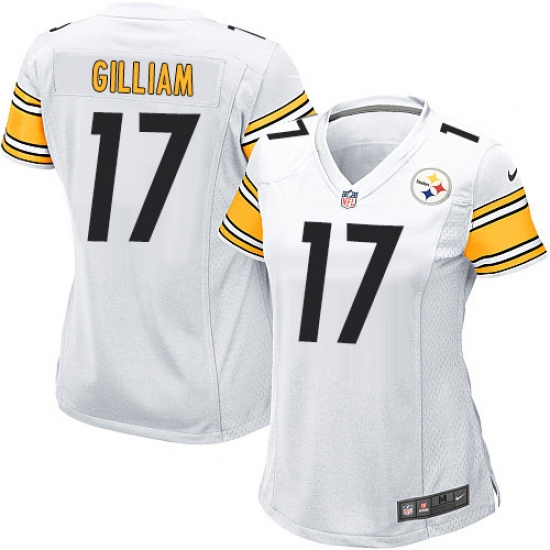 Women's Nike Pittsburgh Steelers #17 Joe Gilliam Game White NFL Jersey - Ujersey