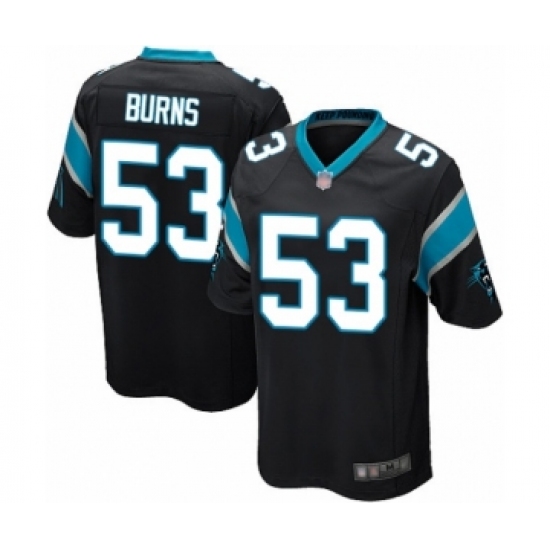 Men's Carolina Panthers #53 Brian Burns Game Black Team Color Football Jersey - Ujersey