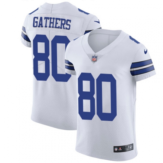 Men's Nike Dallas Cowboys #80 Rico Gathers Elite White NFL Jersey - Ujersey