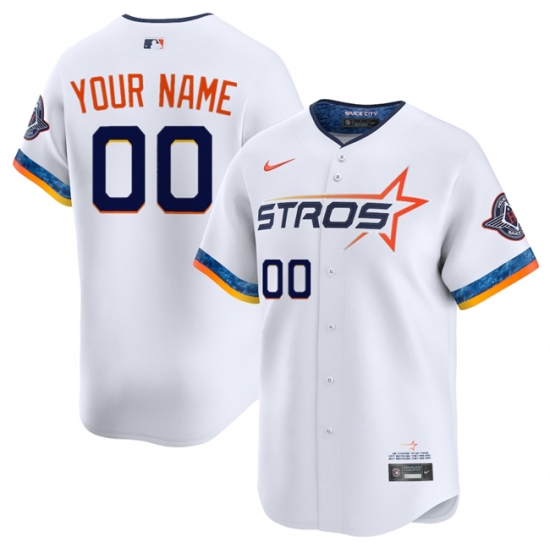 Youth Houston Astros Active Player Custom White 2025 City Connect Limited Stitched Jersey - Ujersey