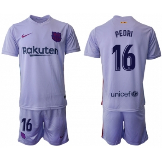 Men 2021-2022 Club Barcelona away purple 16 Soccer Jersey