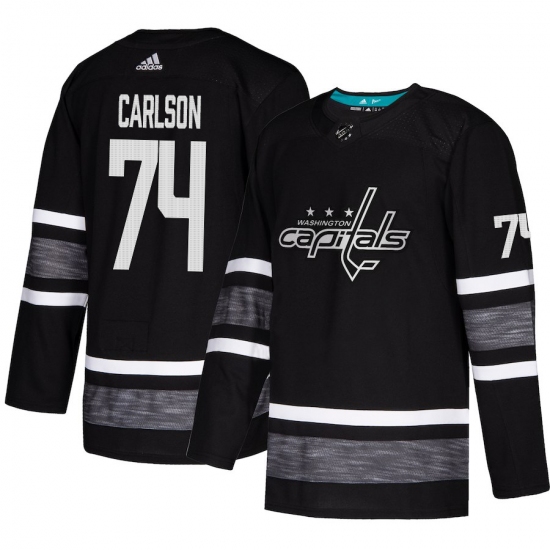 Men's Adidas Washington Capitals #74 John Carlson Black 2019 All-Star Game Parley Authentic Stitched NHL Jersey - Ujersey