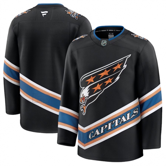 Men's Washington Capitals Blank Black 2024-25 Alternate Stitched Hockey Jersey - Ujersey