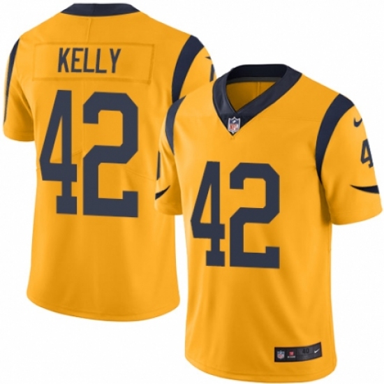 Men's Nike Los Angeles Rams #42 John Kelly Limited Gold Rush Vapor Untouchable NFL Jersey - Ujersey