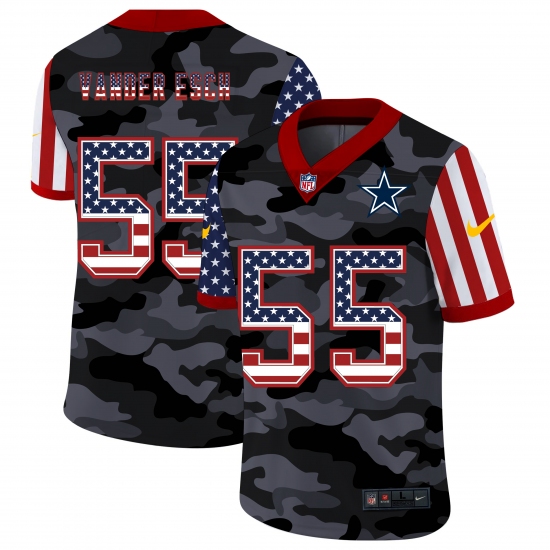 Men's Dallas Cowboys #55 Leighton Vander Camo Flag Nike Limited Jersey - Ujersey
